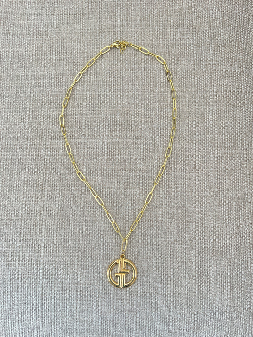 Lilly Logo Necklace - Gold