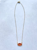 Gold Football Charm Necklace