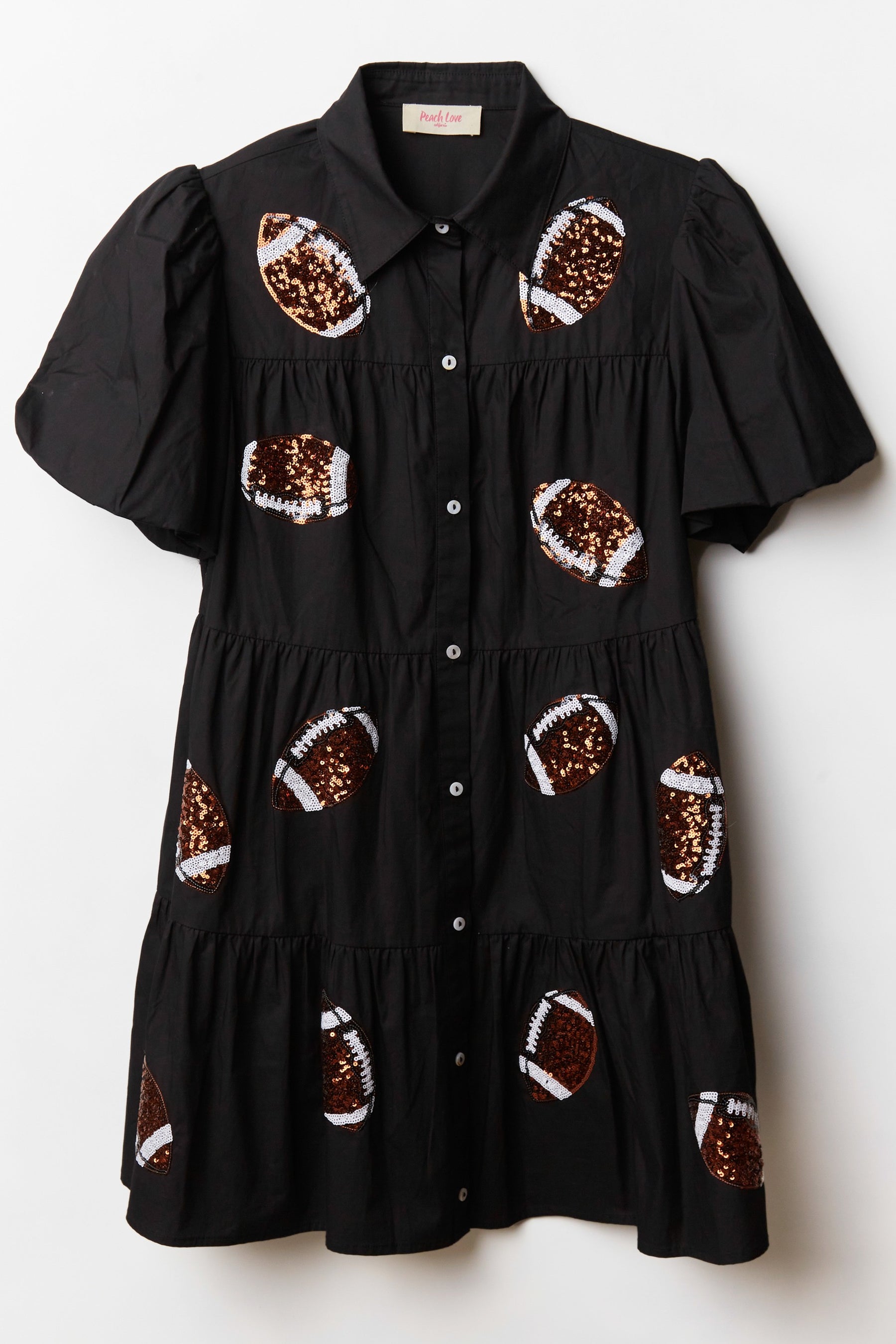 Football Gameday Dress - Black Laura Grove Design Football Gameday Dress - Black Laura Grove Design