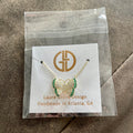 Emerald CZ Butterfly Necklace - Gold