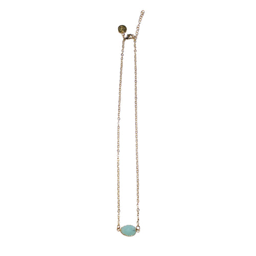 'Teri' (Amazonite) Necklace - Gold