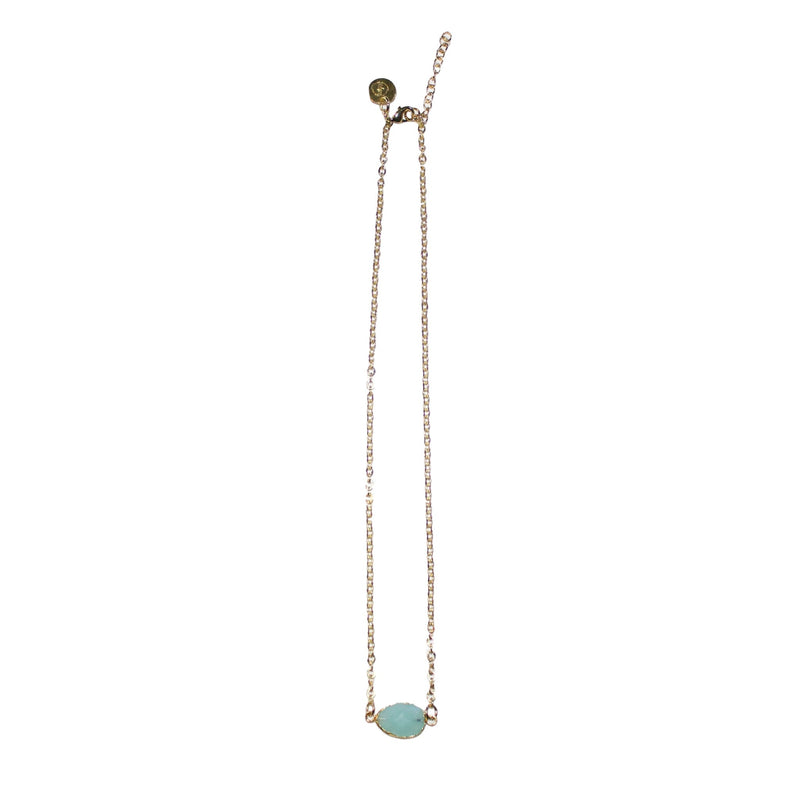 'Teri' (Amazonite) Necklace - Gold