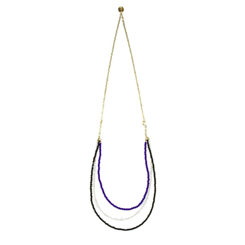 'Angel' (Royal/Clear/Black) Necklace