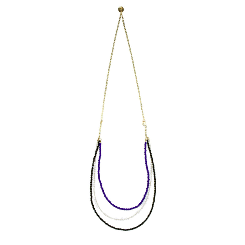'Angel' (Royal/Clear/Black) Necklace