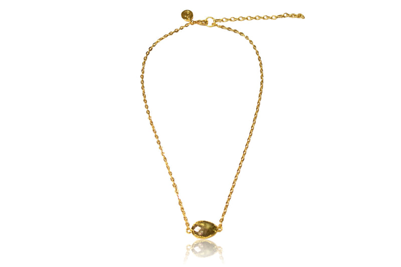 'Teri' (Labradorite) Necklace - Gold