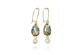 'Tina' (Labradorite) Earrings - Gold