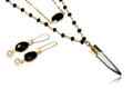 'Teri' (Black Onyx) Necklace - Gold