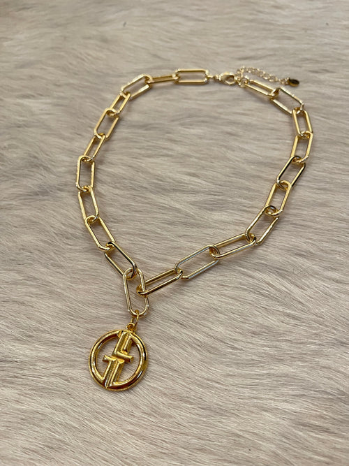 Lilly Logo Necklace - Gold